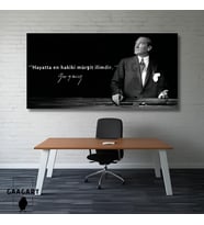 Panoramik Kanvas Makam Panosu Atatürk ‘’Hayatta en hakiki mürşit ilimdir. ‘’