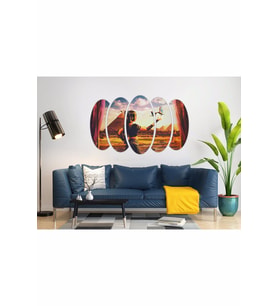 KIZ SANATSAL MISIR PİRAMİTLERİ MDF TABLO-2924