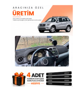 TOYOTA RAV4 (2000-2005) Uyumlu Torpido Koruma Örtüsü Oto Kılıfı - Siyah