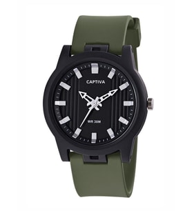 Captiva 30 mt Suya Dayanıklı Analog Silikon Kordonlu Çoçuk Kol Saati CP.YN.25.23 (Yeşil)