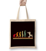 Retro Evolution Cricket Player Cricketer Sports Bez Çanta Uzun Saplı