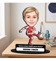 Futbolcu Temalı Erkek Çocuğa Hediye Kişiye Özel Karikatürlü Biblo