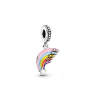 Fubena 925 Ayar Gökkuşağı Sallantılı Charm FBNBMT214