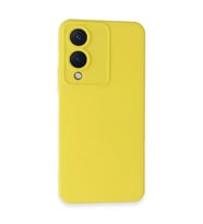 Vivo Y17S Kılıf Nano içi Kadife Silikon - Sarı