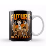 Future Shield Maiden Female Viking Warrior Kupa Bardak Porselen