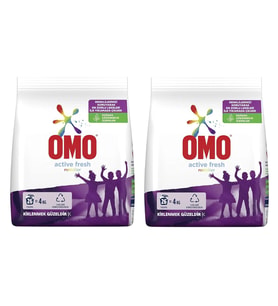 Omo Active Fresh Renkliler 4 kg  2 Adet