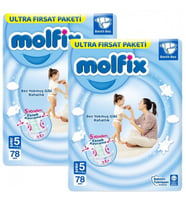 Molfix Bebek Bezi Ultra Fırsat Paketi Junior 5 No 78 li x 2 Adet