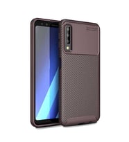 Samsung Galaxy A7 2018 Kılıf Esnek Soft Karbon Tasarım Legion Serisi (Kahverengi)