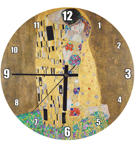 Cakatablo Gustav Klimt Öpücük Tablosu Duvar Saati