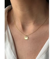 Kişiye Özel 925 Ayar Gümüş Yengeç Model Kolye (Gold)