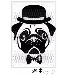 Pug Köpek 06 Puzzle 240 Parça Yapboz