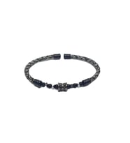 JTSS26BLK1732 PASLANMAZ ÇELİK BİLEZİK HAKİKİ DERİ KAPLAMA METAL APARATLI ve DOĞALTAŞLI GARANTİLİ JANTİ BİLEKLİK