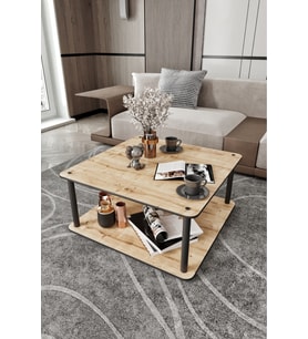 Dekoratif Mdf Masivo Orta Sehpa 70x70 KARE