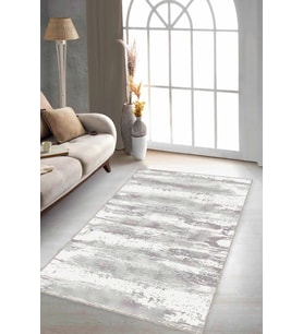 Bej Sade Desensiz Kaymaz Tabanlı Dekoratif Halı MU002 - 100 x 160 cm