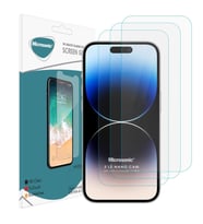 Microsonic Apple iPhone 14 Pro Screen Protector Nano Glass Cam Ekran Koruyucu (3`lü Paket) (Renksiz)