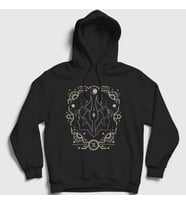 Presmono Unisex Siyah Gemini Zodiac Hediye İkizler Burcu Kapüşonlu Sweatshirt 527237tt