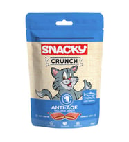Snacky Kedi Crunch Ödül Anti-Age Somonlu 60gr (Kahverengi)