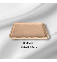 Ahşap boyanabilir küçük dikdörtgen tepsi-sunumluk