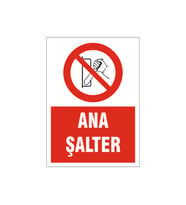 Ana şalter, isg uyarı levhası