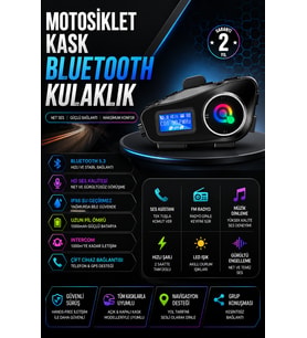 Y20 İntercom Motosiklet Kask Bluetooth Kulaklık Sistemi