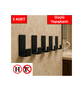 Çok Amaçlı Plastik Askı Kapı Arkası Askılık Mutfak Askı 5 Adet