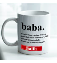 Babalara Özel İsim Baskılı Kupa Bardak No:014