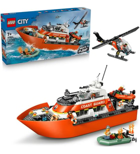 LEGO 60504 City Sahil Güvenlik Kurtarma Botu ve Helikopteri - Rol Oyunu Seti