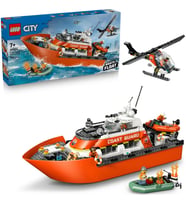 LEGO 60504 City Sahil Güvenlik Kurtarma Botu ve Helikopteri - Rol Oyunu Seti