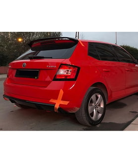 Skoda Fabia Difüzör Difizör Plastik Parlak Siyah 2015 ve üzeri Arka-bodykit-ek-karlık
