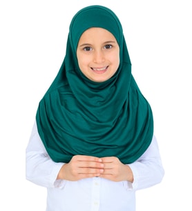 Kız Çocuk Hazır Başörtüsü Pratik Penye Şal Tesettür Giyim