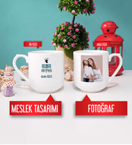 Felsefe Öğretmenine Hediye Felsefe Öğretmeni Kupa Bardak Oval Fotoğraflı