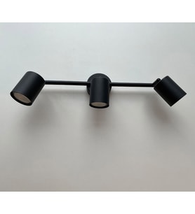 MYLİGHTS  AYNA  ÜSÜT LED APLİKLED SPOT ÜÇLÜ HAREKLİ PANASONIC LED AMPULLÜ GÜN IŞIĞI (Siyah)