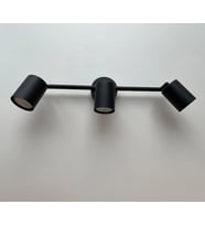 MYLİGHTS  AYNA  ÜSÜT LED APLİKLED SPOT ÜÇLÜ HAREKLİ PANASONIC LED AMPULLÜ GÜN IŞIĞI (Siyah)