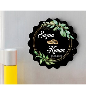 Nişan Düğün Hatırası Ahşap Magnet