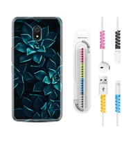 Xiaomi Redmi 8A 8 Pro 9C 9T 10C 11T Pro Kılıf Kablo Koruma Spiral Silikon Mistik Çiçekler 1650