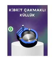 Şık Metal Dekoratif Çakmaklı Küllük, Kolay Temizlenebilir Tasarım