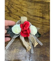 HASIR ÇİÇEKLİ TASARIM KADIN BROŞ GİYİM TÜRBAN AKSESUARI 14X5 CM