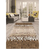 Dijital Kaymaz Taban Yıkanabilir Modern Renkli Salon Halısı Mutfak Halısı Yolluk ND-HT-1586 (Çok Renkli)