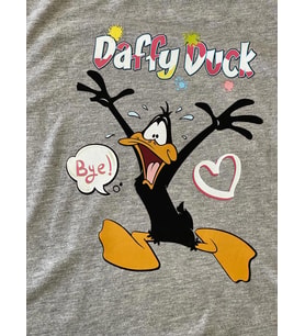 24X19 CM ÜTÜ İLE YAPIŞAN DAFFY DUCK BASKI TRANSFER BASKI APLİKE ARMA