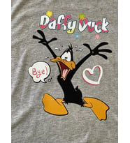 24X19 CM ÜTÜ İLE YAPIŞAN DAFFY DUCK BASKI TRANSFER BASKI APLİKE ARMA