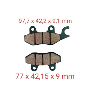 Atv Arora Fren Disk Balatası 9 Mm Çengelli Fa197