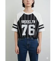 Kadın Crop Tişört Salaş Basic Baskılı Tshirt