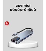 Type-c Çoklu Dönüştürücü – Alüminyum Gövde, Hızlı Veri Aktarımı Ve Şarj Desteği