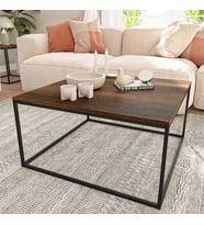Adore Mobilya Profile Kare Orta Sehpa - Koyu Ceviz (Oslo Ceviz) 80x42x80 cm (GxYxD)