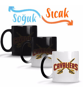 Cleveland Cavaliers Logo Sihirli Kupa Bardak Porselen