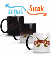 Cleveland Cavaliers Logo Sihirli Kupa Bardak Porselen