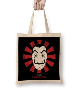 Casa De Papel Retro Japanese Bez Çanta Uzun Saplı