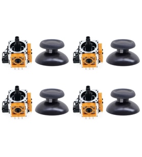PS4 Analog Motor ve Topuz Seti 4+4 Playstation 4 Tamir PS4 Kol Analog Tamir Seti Yedek Parça (Turuncu)