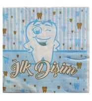 İlk Dİşim Peçete Mavi Kağıt Peçete 33x33cm pk:20-