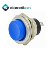 16mm Mavi  Push Buton Metal DS-212 IC-180